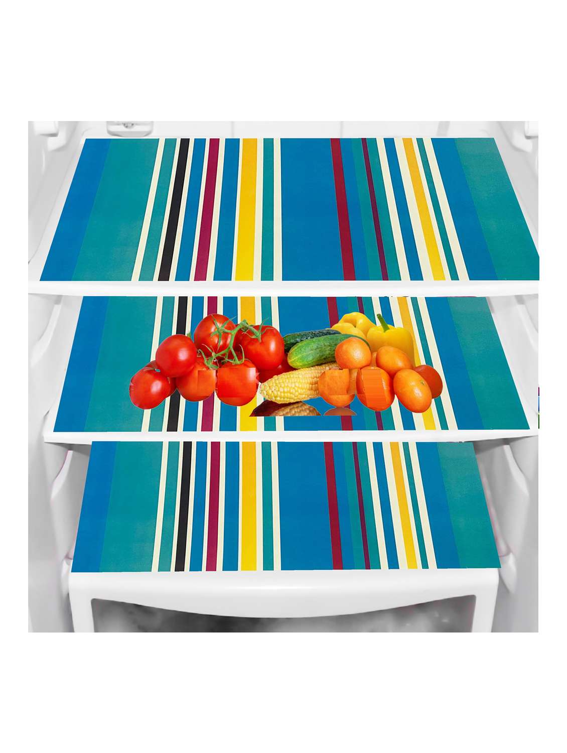 rectangular pack of 6 table placemat (blue, pvc) - 21319084 -  Standard Image - 1
