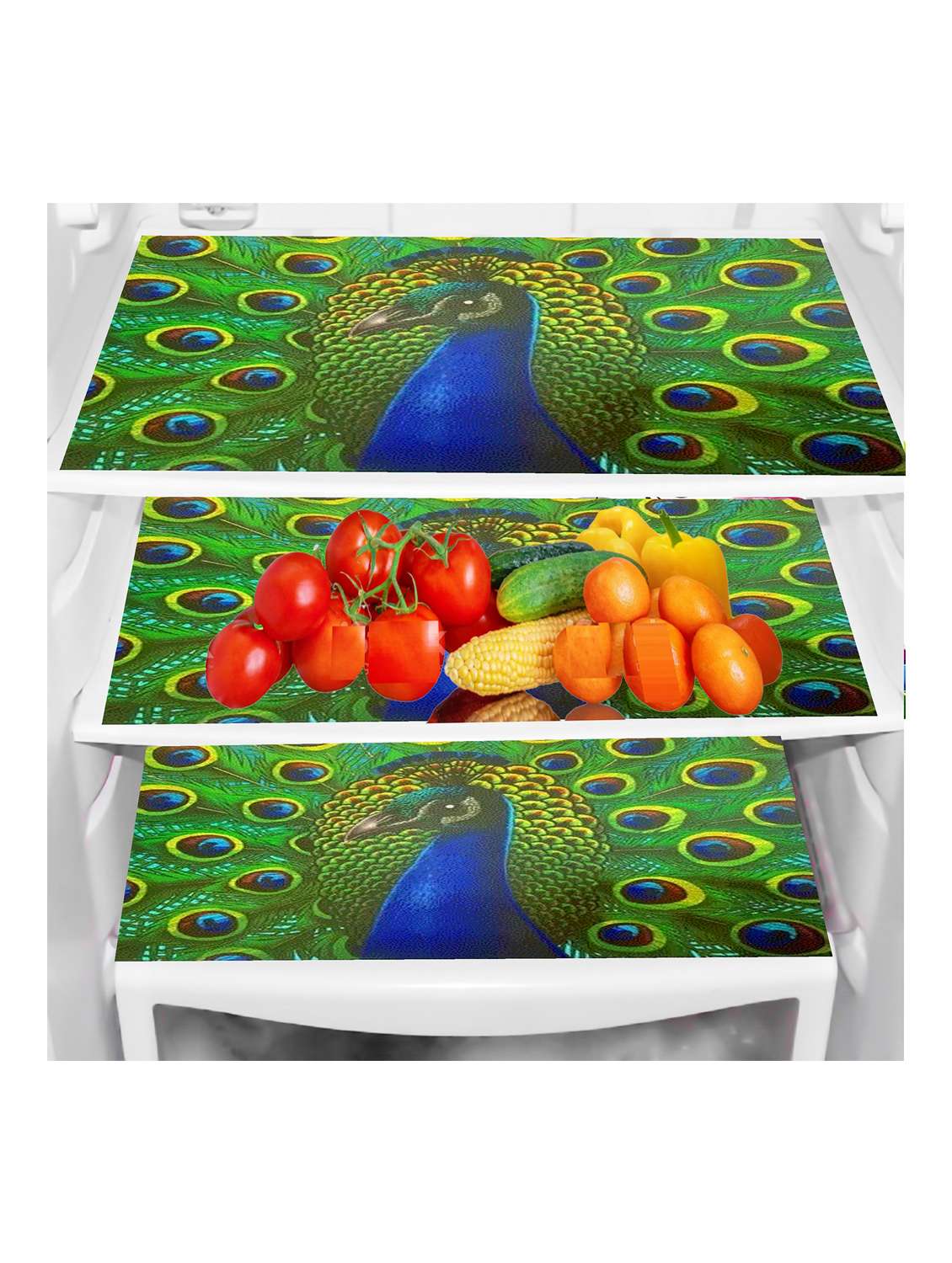 rectangular pack of 6 table placemat (green, pvc) - 21319091 -  Standard Image - 1