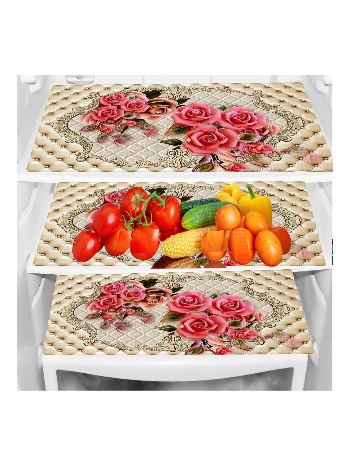 rectangular pack of 6 table placemat (beige , pvc) - 21319097 -  Standard Image - 1