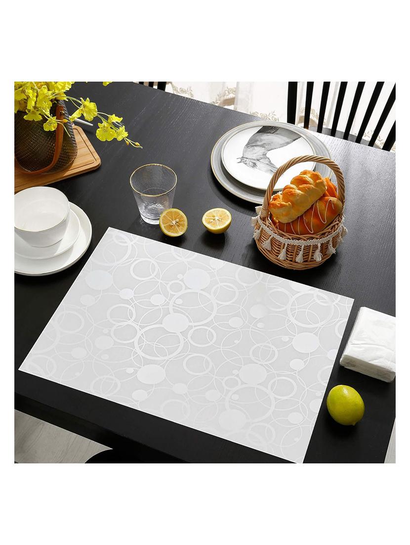 rectangular pack of 6 table placemat (white, pvc) - 21319100 -  Standard Image - 1