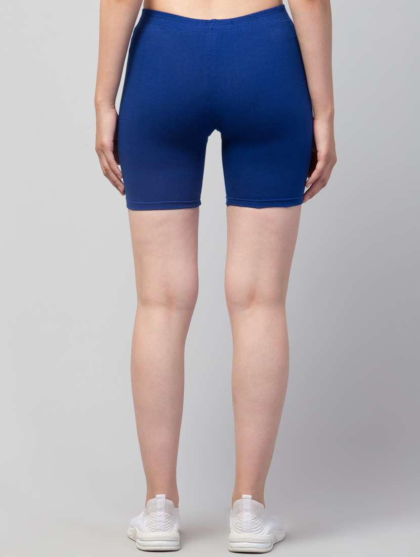 women solid mid rise active wear shorts - 21319196 - Standard Image - 1