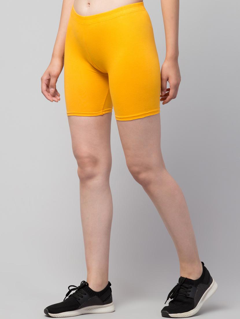 women solid mid rise active wear shorts - 21319324 - Standard Image - 1