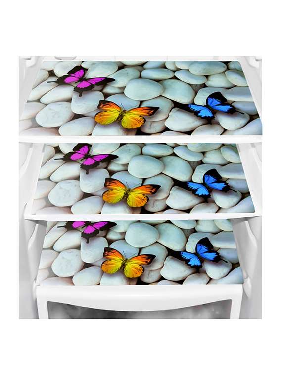 set of printed fridge mats with top cover - 21319514 -  Standard Image - 1