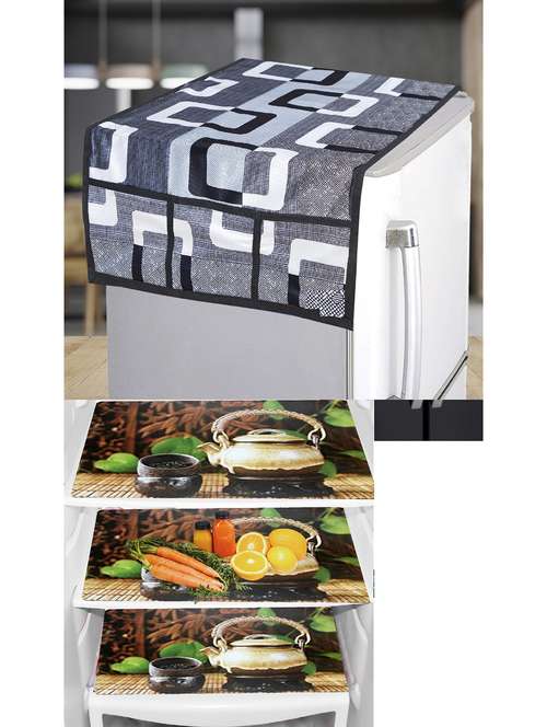Fridge Top Cover With 3 Mats