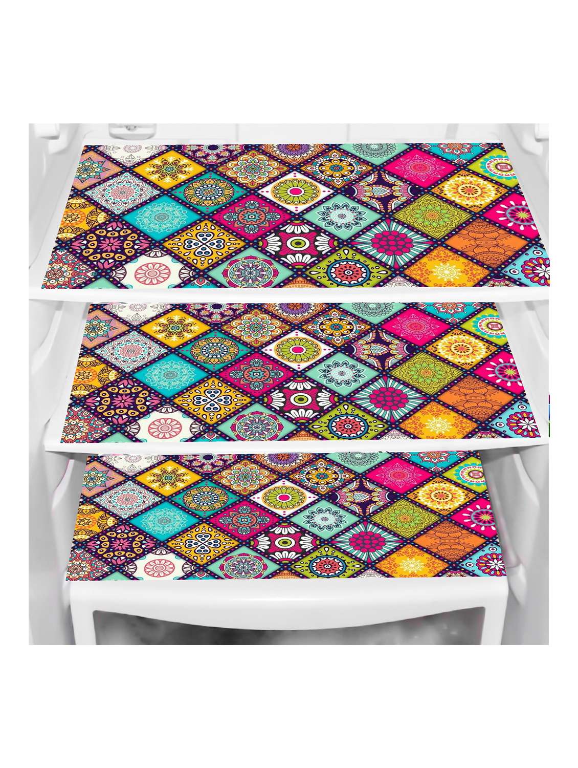 set of printed fridge mats with top cover - 21319646 -  Standard Image - 1