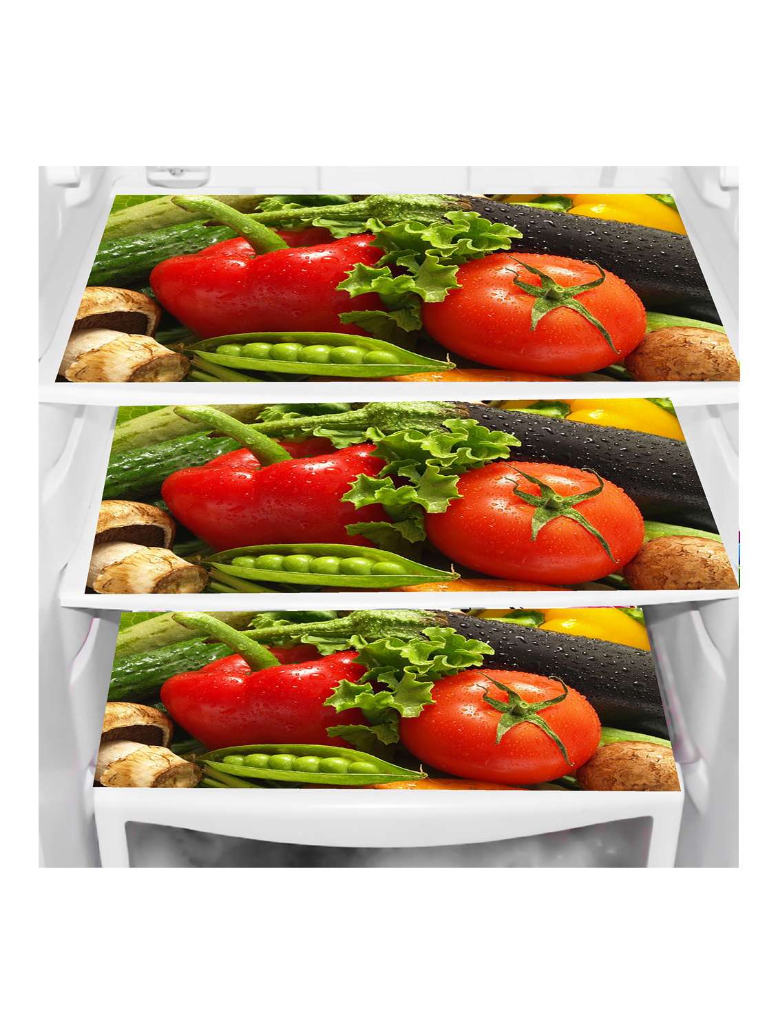 set of printed fridge mats with top cover - 21319679 -  Standard Image - 1