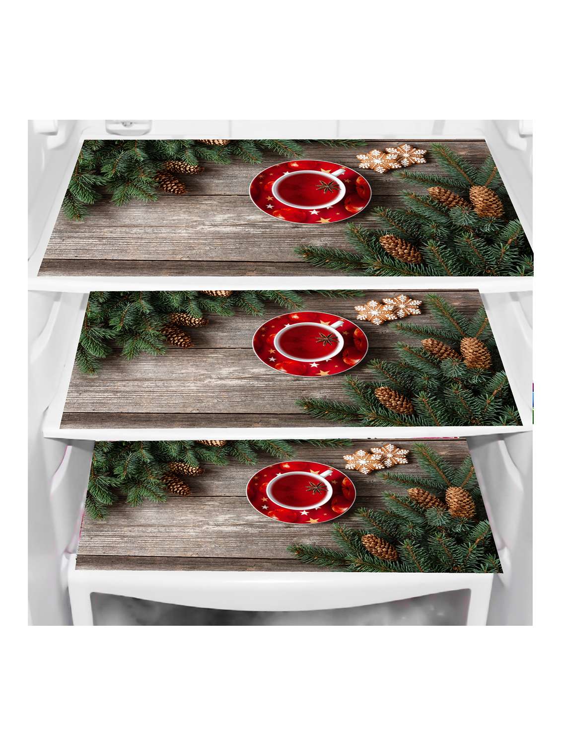 set of printed fridge mats with top cover - 21319790 -  Standard Image - 1