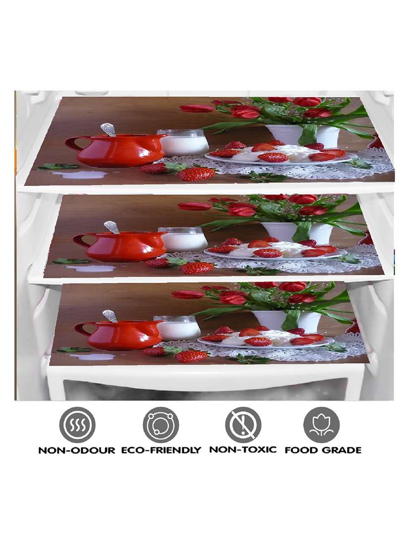set of printed fridge mats with top cover - 21319835 -  Standard Image - 1