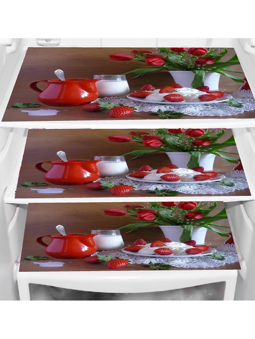 set of printed fridge mats with cover - 21320062 - Standard Image - 1