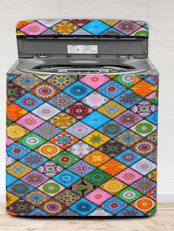 top loading washing machine  cover (width: 55 cm, multicolor)