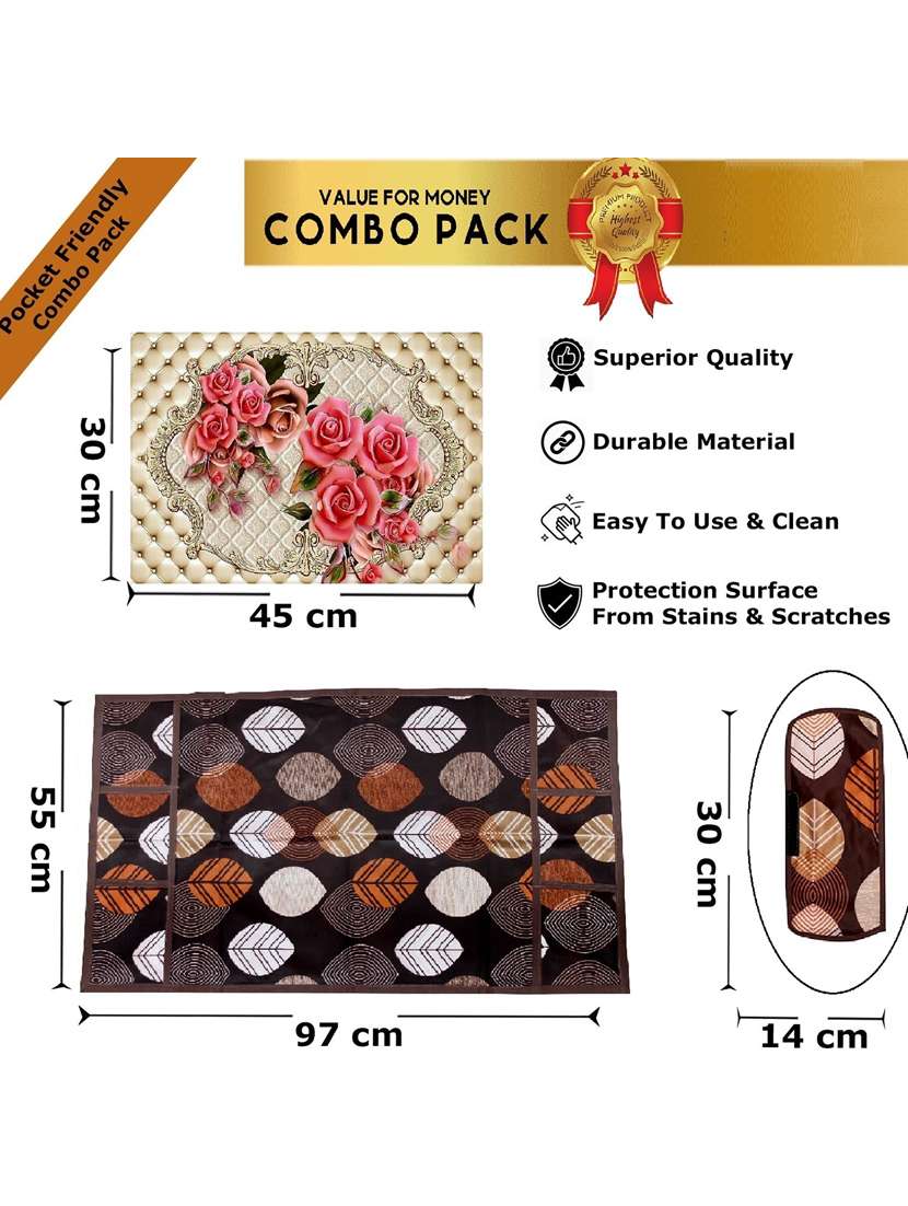set of printed fridge mats with top cover - 21320165 -  Standard Image - 1