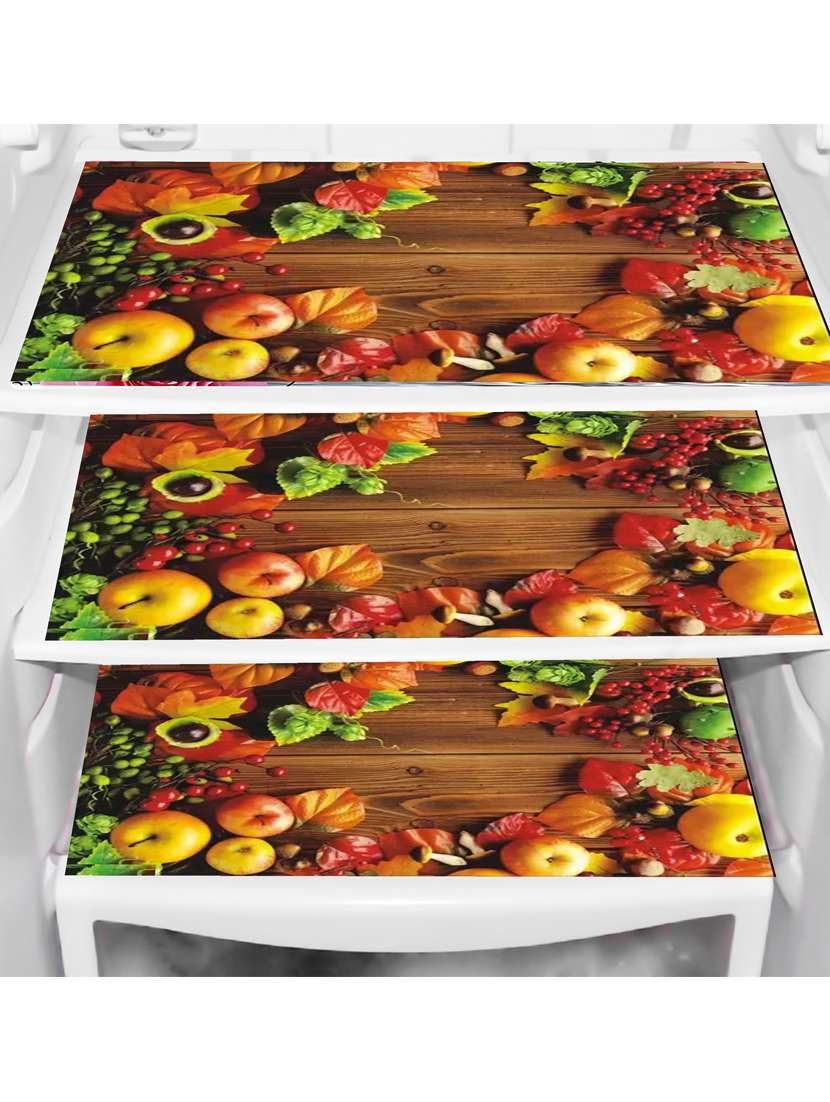 set of printed fridge mats with cover - 21320189 -  Standard Image - 1