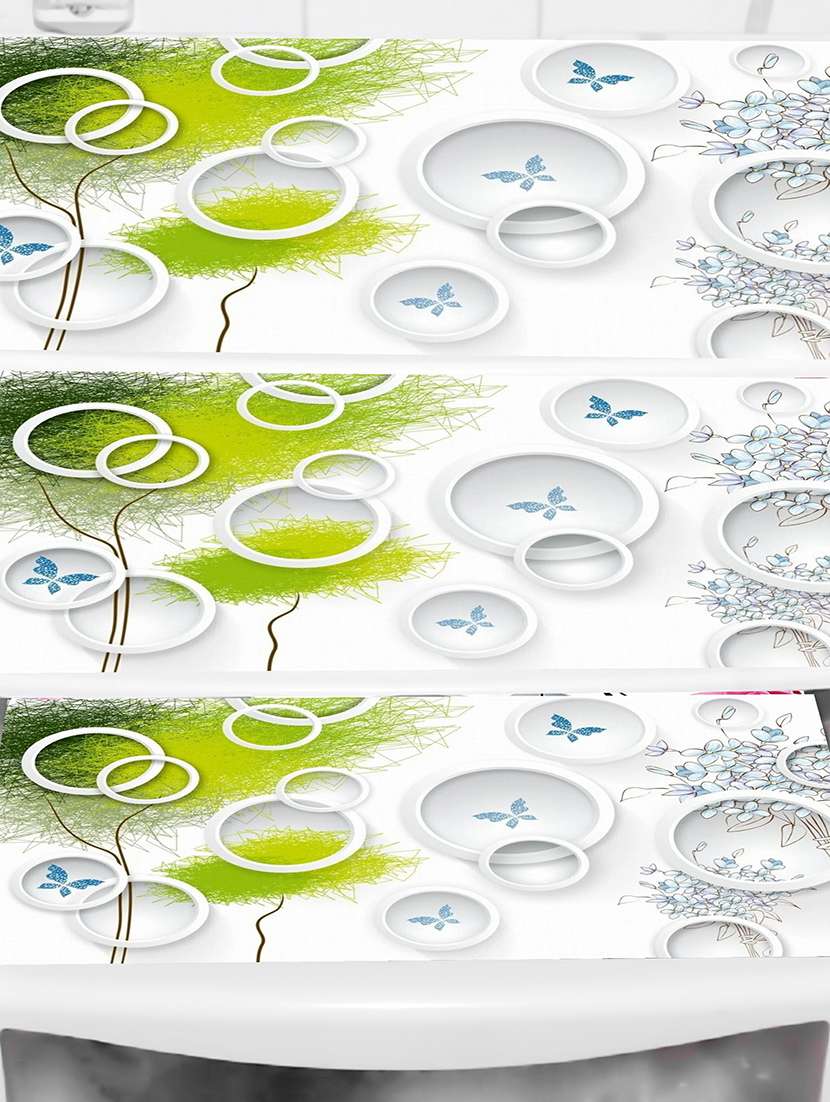 set of printed fridge mats with top cover - 21320219 -  Standard Image - 1