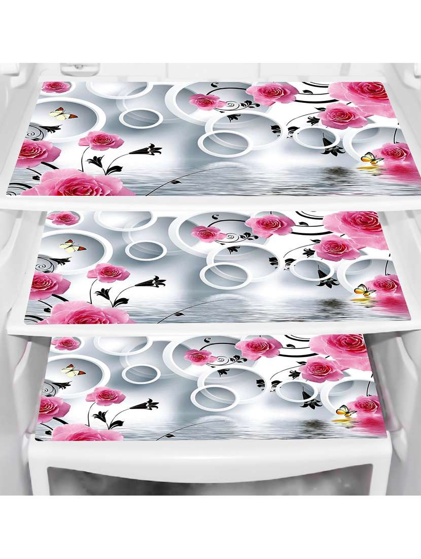 set of printed fridge mats with top cover - 21320336 -  Standard Image - 1
