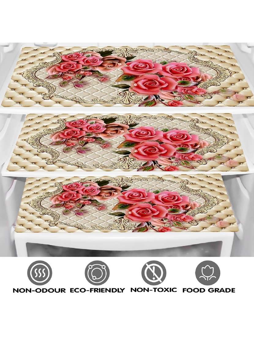 set of printed fridge mats with top cover - 21320356 -  Standard Image - 1