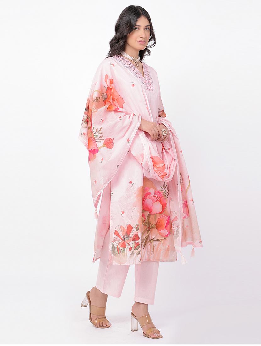 women three quarter sleeve suit set - 21320608 - Standard Image - 1