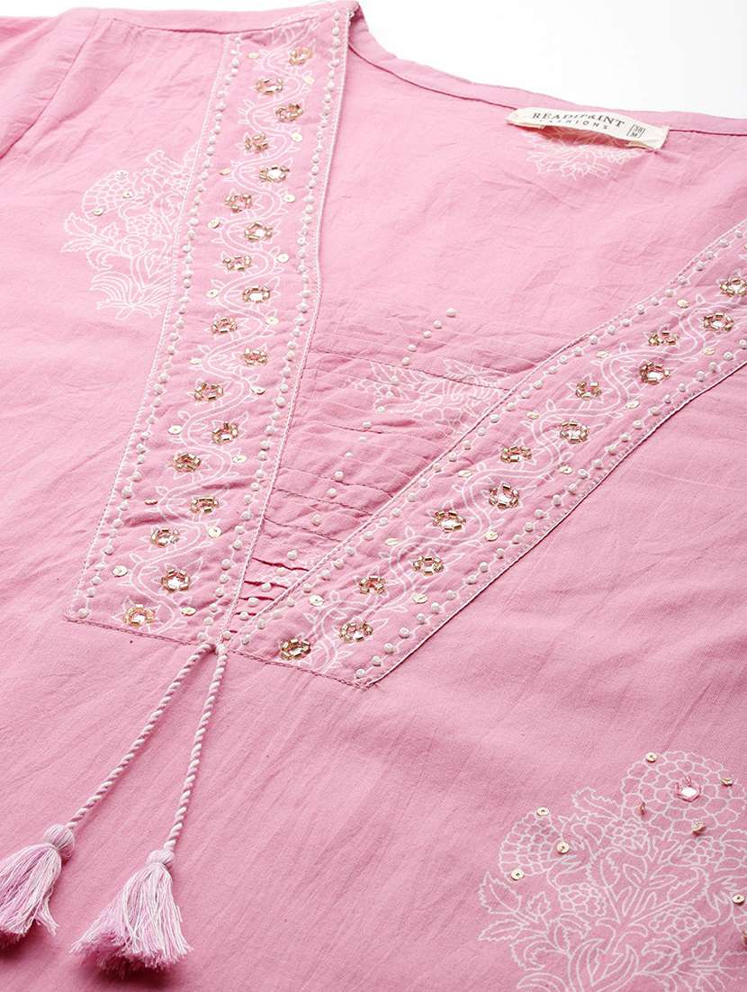 women three quarter sleeve kurta pant with dupatta set - 21320663 -  Standard Image - 6