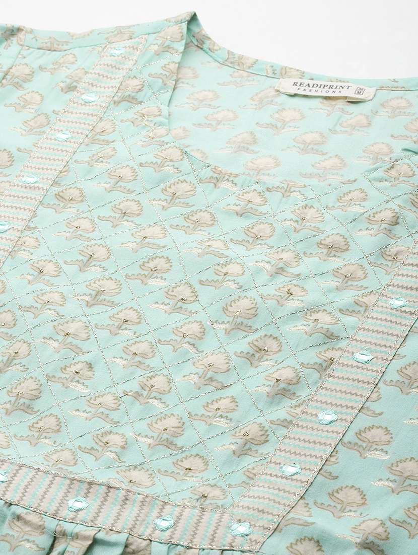 women printed round neck kurta pant set - 21320741 -  Standard Image - 4