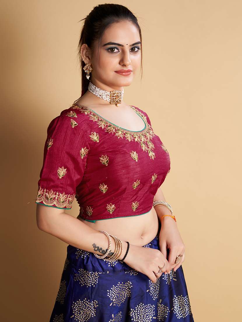 women stitched embroidered blouse - 21320813 -  Standard Image - 1