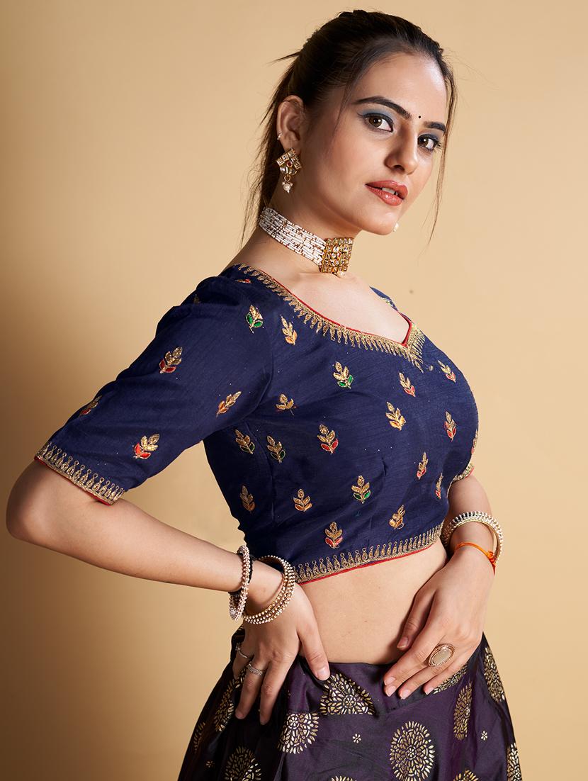 women stitched embroidered blouse - 21320814 - Standard Image - 1