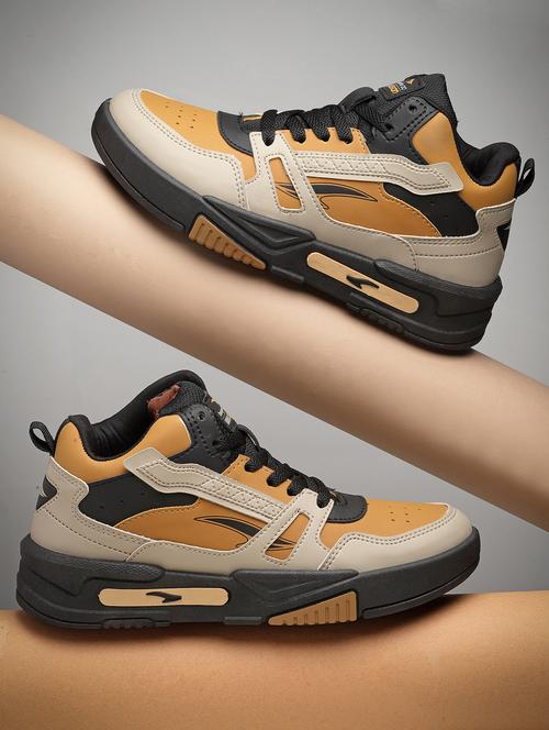 men solid lace up sneakers - 21321552 - Standard Image - 0