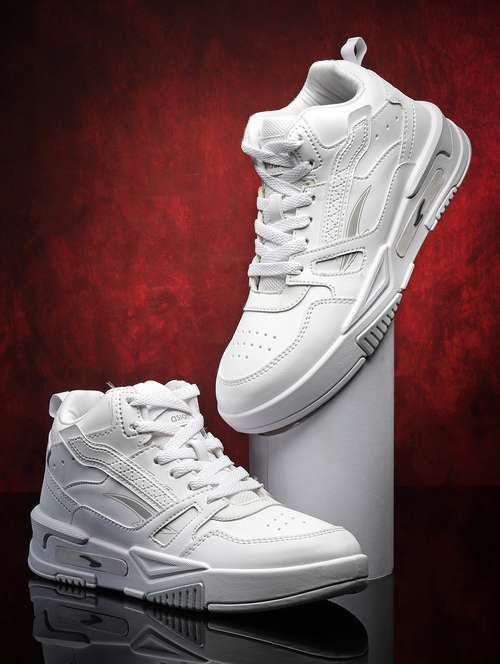 men solid lace up sneakers - 21321554 -  Standard Image - 0