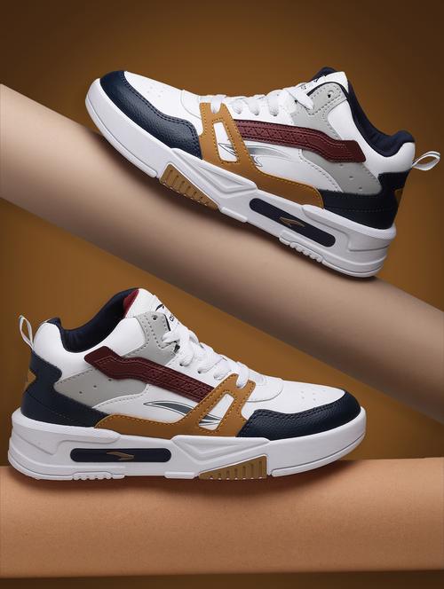 men solid lace up sneakers - 21321556 -  Standard Image - 0
