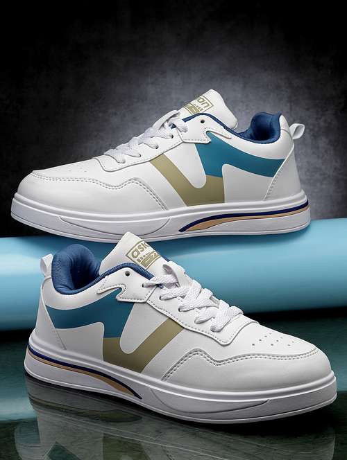 men color block lace up sneakers - 21321558 - Standard Image - 0