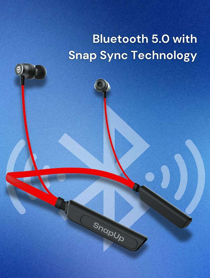 snapup musique b211 bluetooth wireless neckband (red) - 21321782 -  Standard Image - 1
