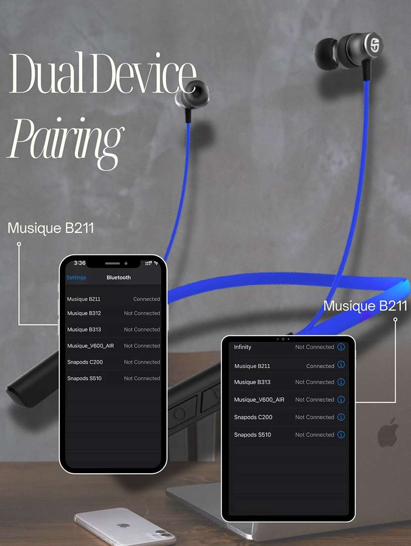 snapup musique b211 bluetooth wireless neckband (red) - 21321782 -  Standard Image - 4