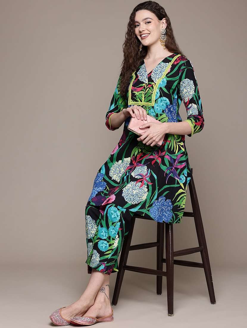 women floral printed cotton co-ord set - 21321952 -  Standard Image - 1