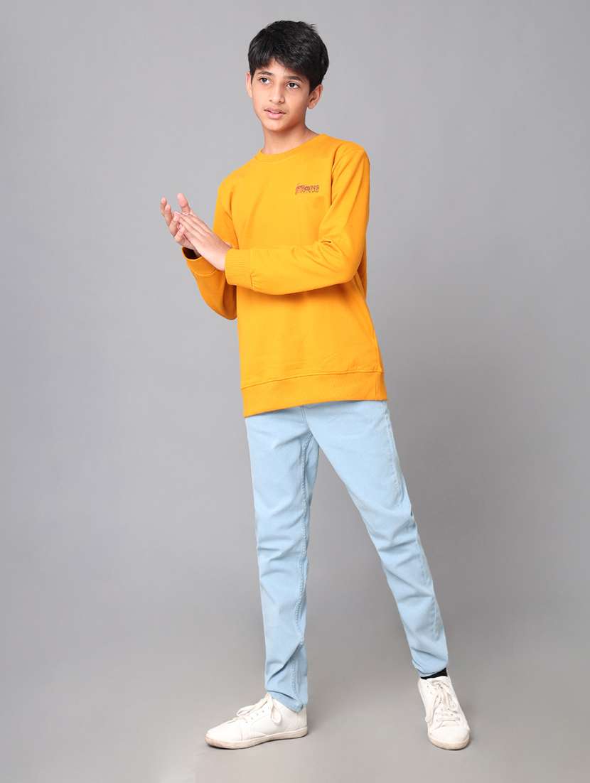yellow cotton chest print sweatshirt - 21321983 -  Standard Image - 4