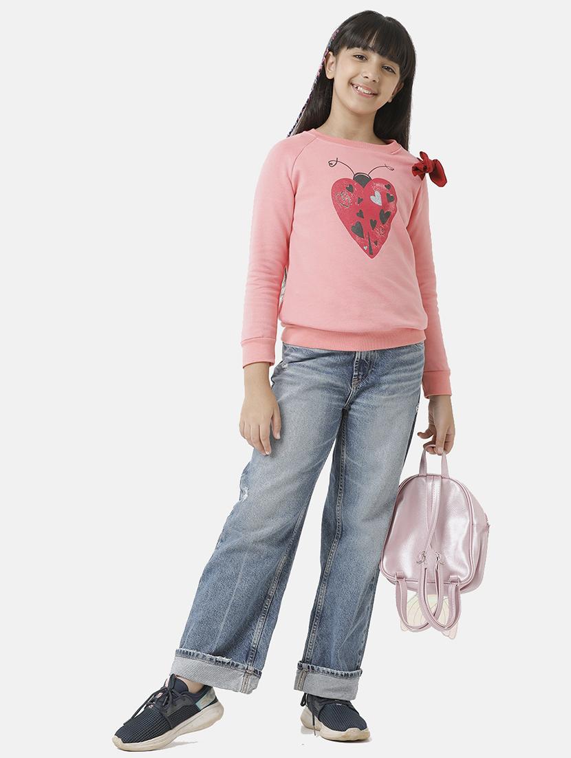 girls long sleeves round neck sweatshirts - 21322014 - Standard Image - 4