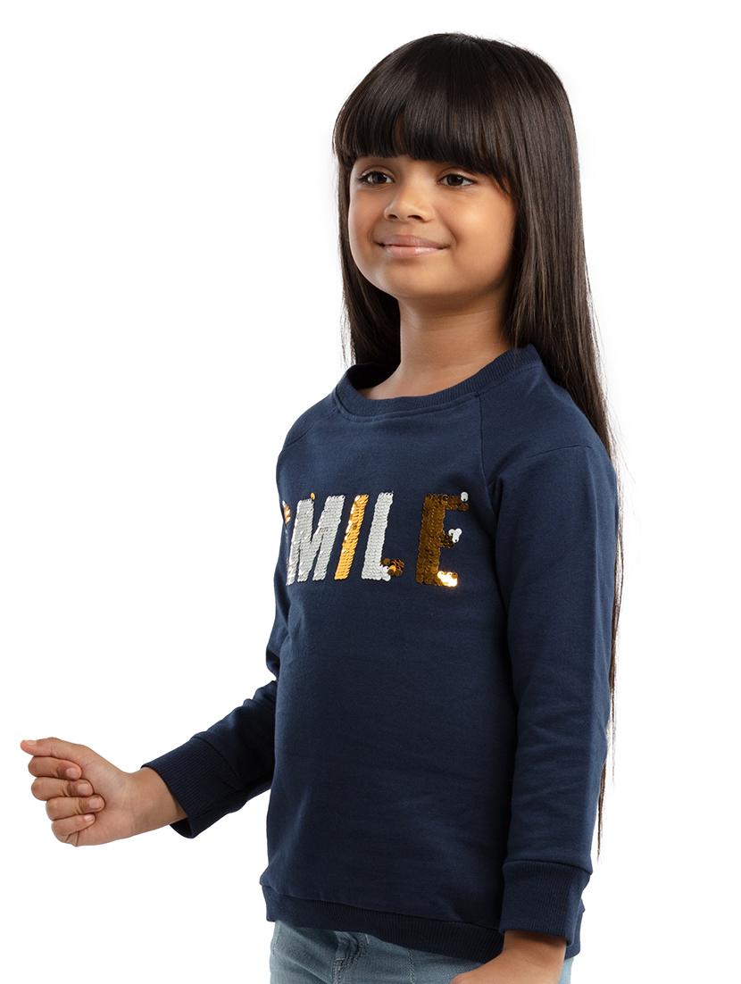 girls long sleeves round neck sweatshirts - 21322015 - Standard Image - 1