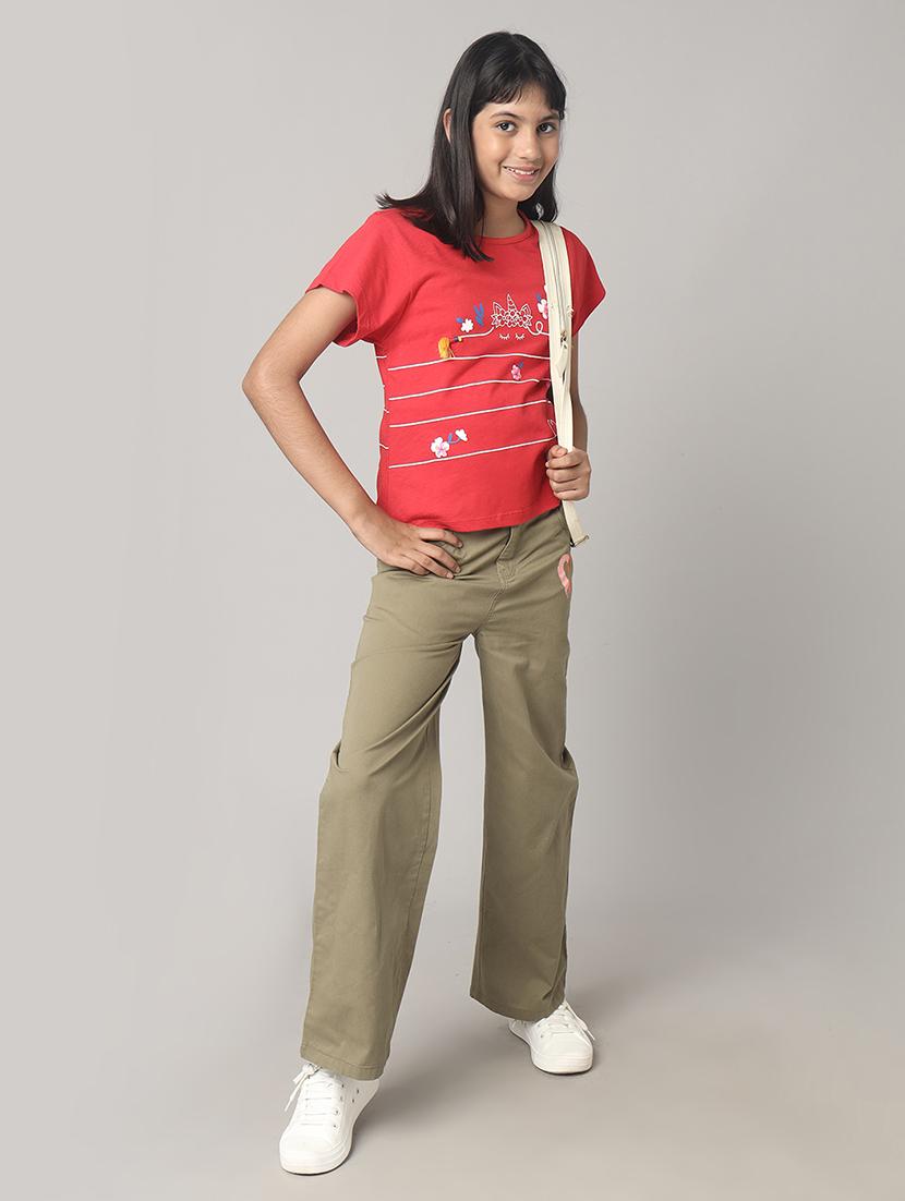 green cotton casual trouser - 21322061 -  Standard Image - 1