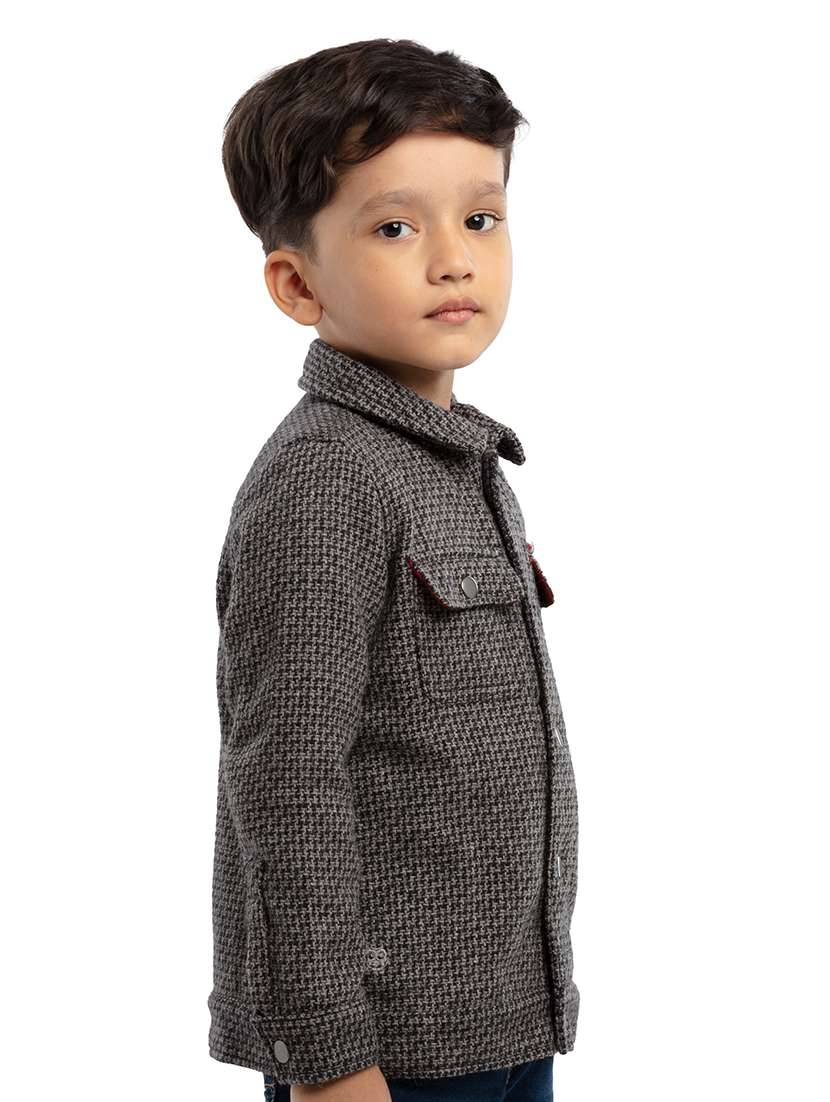brown self design jackets - 21322080 -  Standard Image - 1