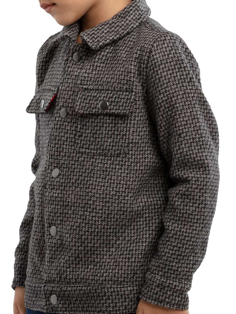 brown self design jackets - 21322080 -  Standard Image - 4