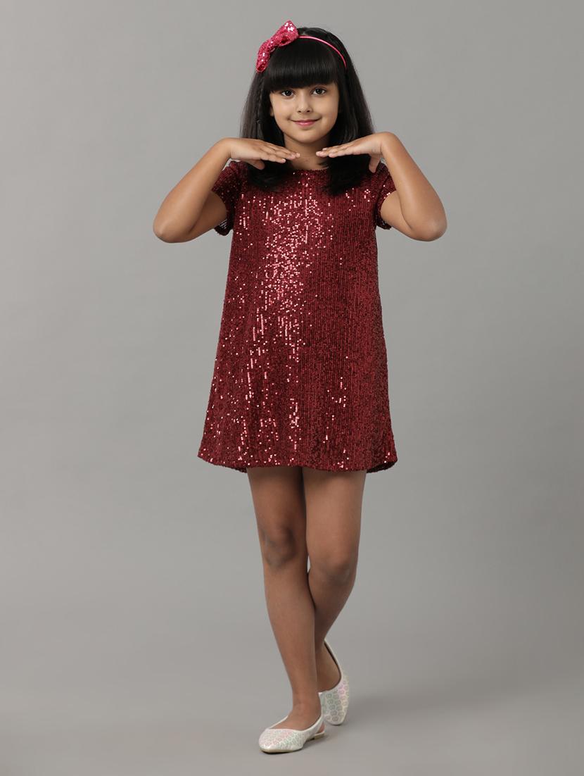 brown polyester frock - 21322098 - Standard Image - 1