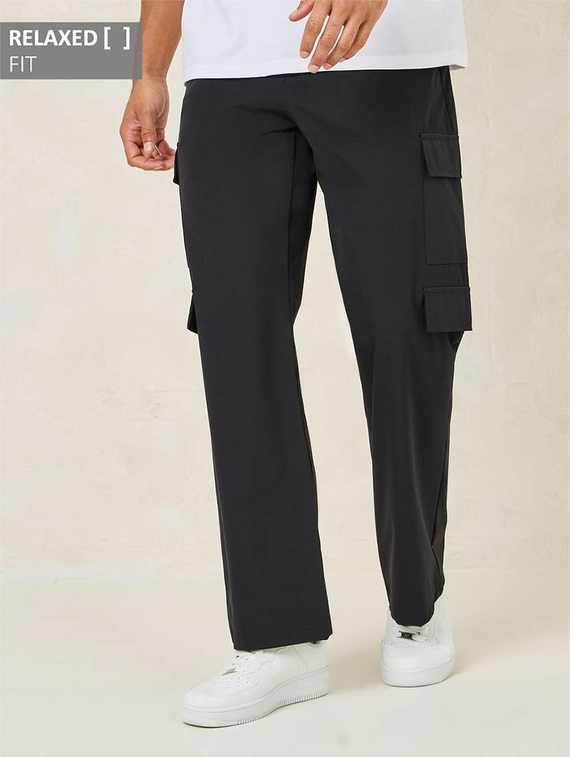 men mid rise solid cargo