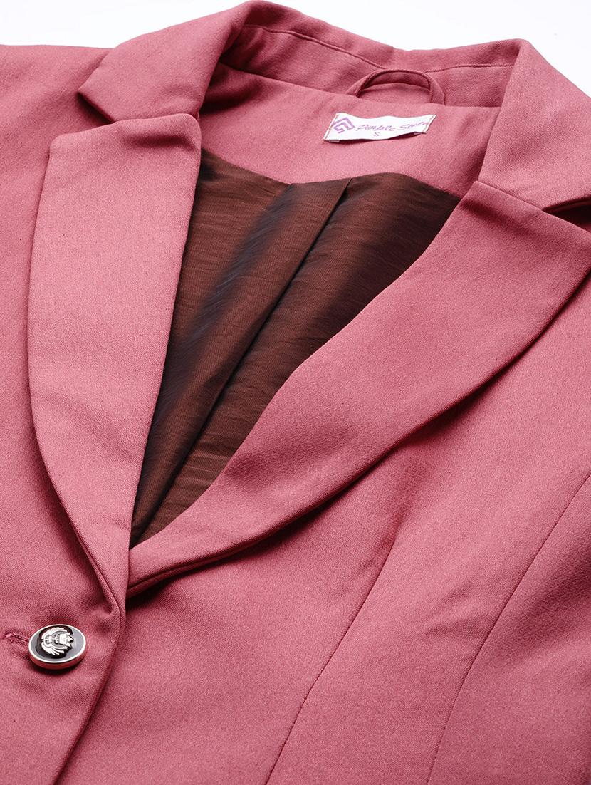 pink solid formal blazer - 21324433 - Standard Image - 4