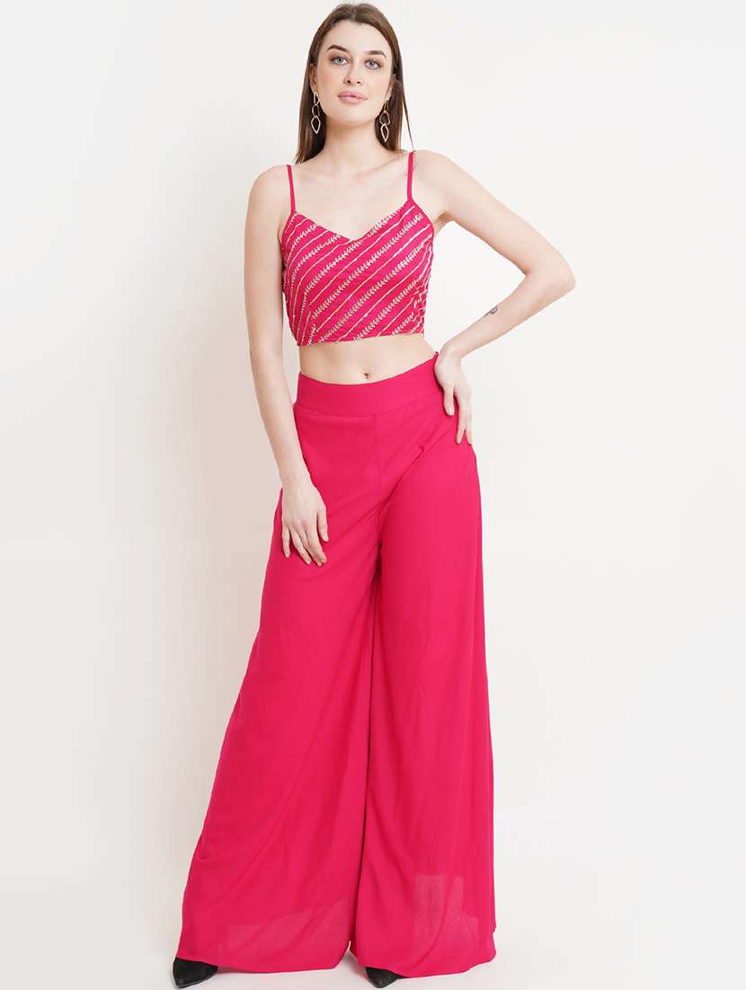women pink self design co-ord sets - 21324517 -  Zoom Image - 0