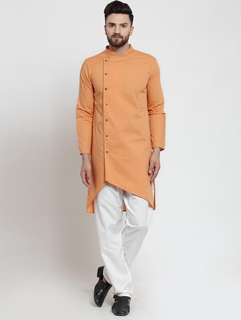men solids long sleeves kurta - 21324583 - Zoom Image - 0