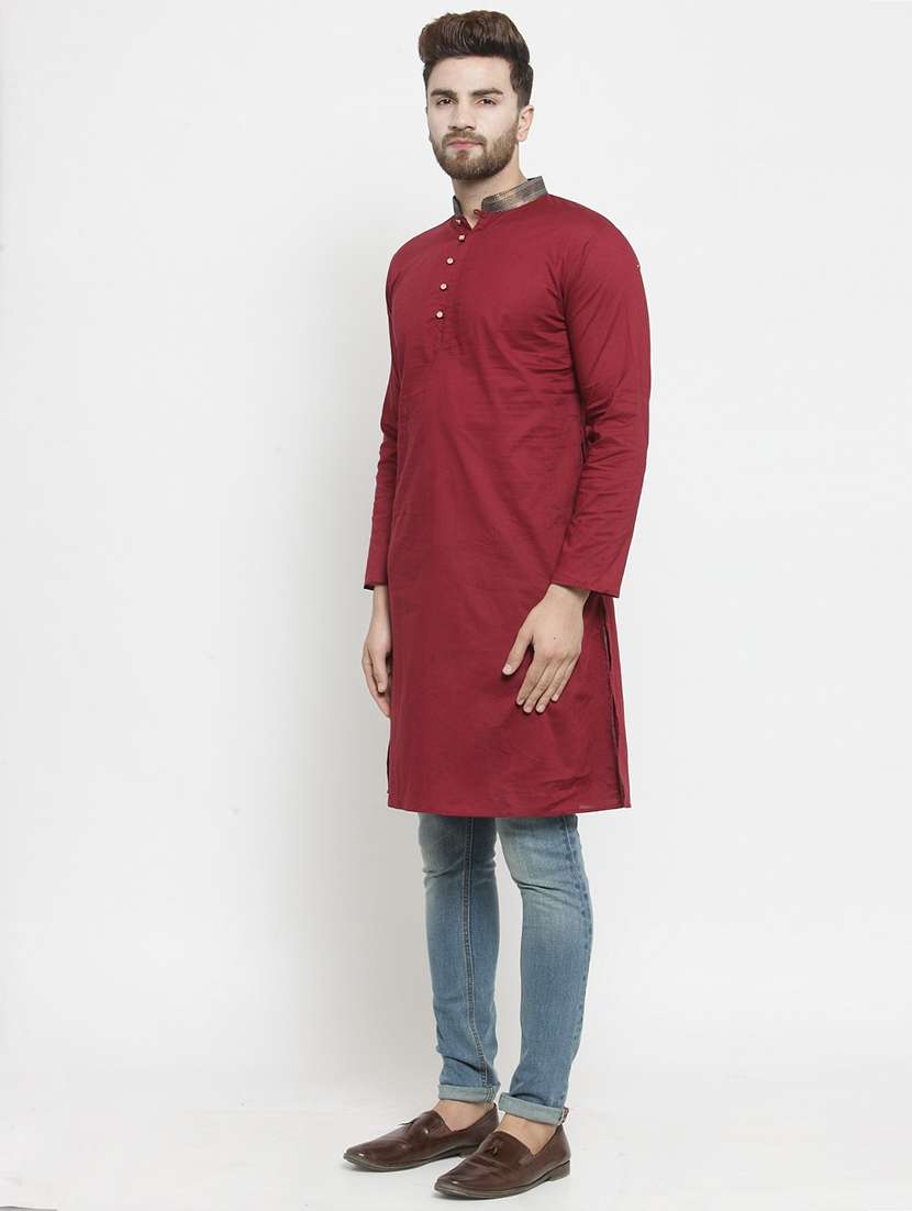 men solid mandarin neck kurta  - 21324591 -  Standard Image - 1
