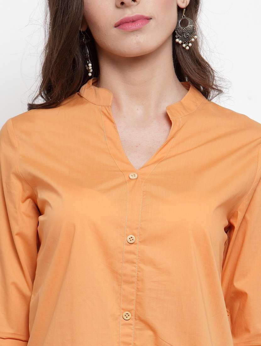 women three quarter sleeve straight kurta - 21324668 -  Standard Image - 4