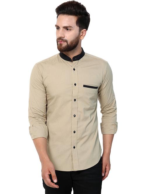 men solid cotton casual shirt - 21324688 - Standard Image - 0