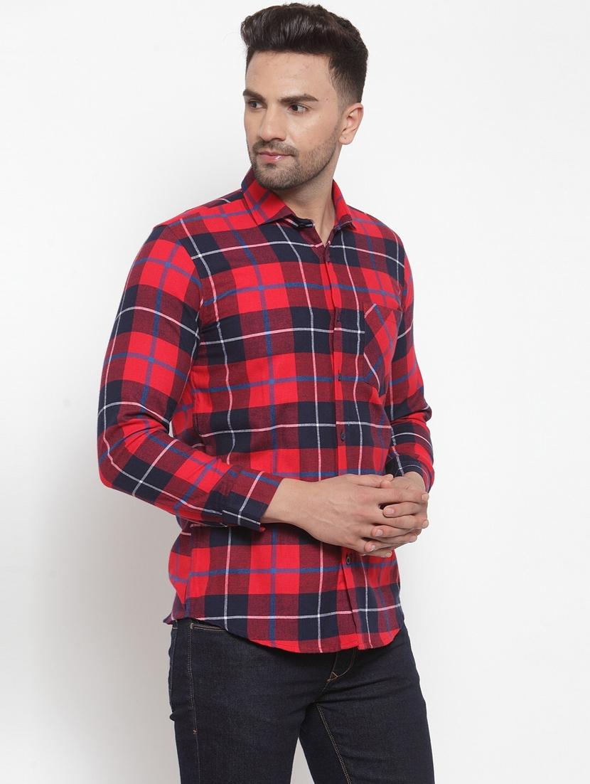 red checkered casual shirt - 21324702 -  Standard Image - 1