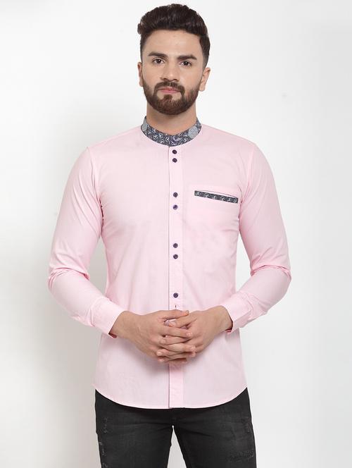 men long sleeved solid casual shirt - 21324708 - Standard Image - 0