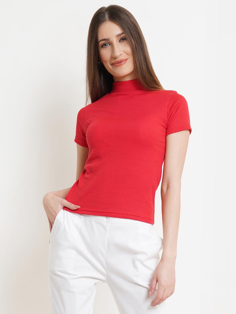 women red polyester regular top - 21324747 -  Zoom Image - 0