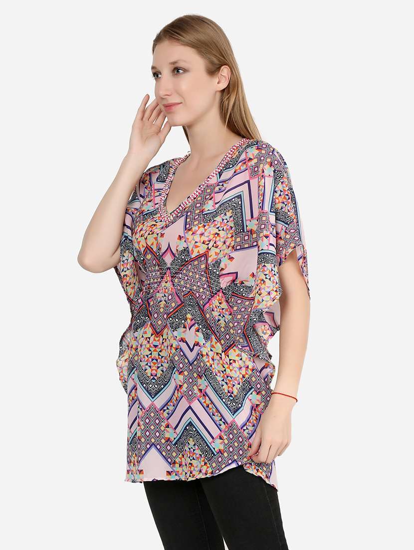 women pink georgette regular top - 21324773 -  Standard Image - 1