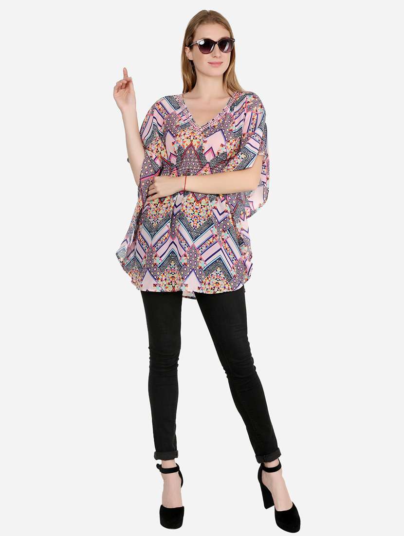 women pink georgette regular top - 21324773 - Standard Image - 4